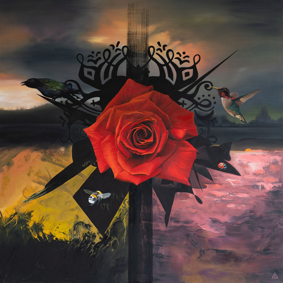 A Rose's Orison Oil Painting by Anna-Marie Buss